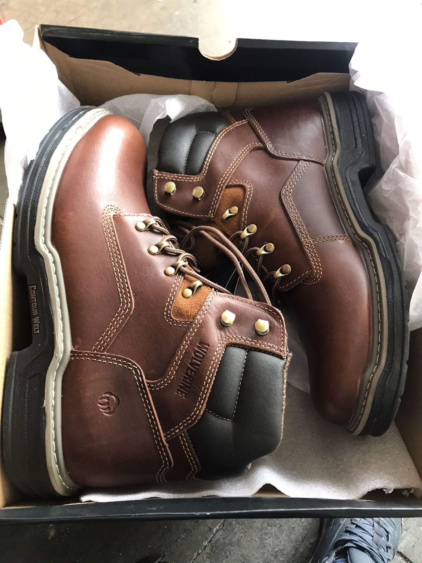 Wolverine Men's Raider 6'' Work Boots - Soft Toe - Brown Size 10.5(W)