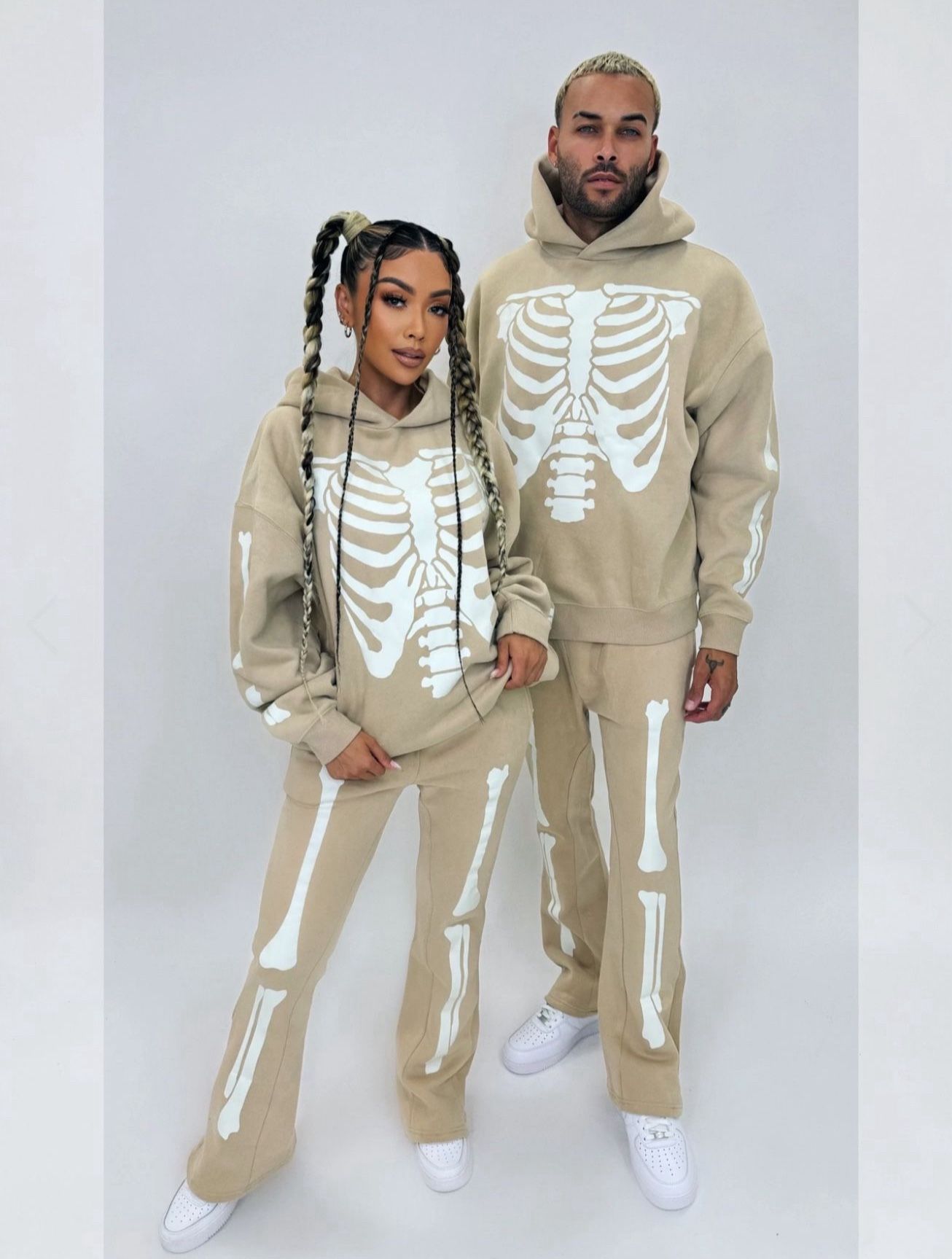 Brand New Glow In The Dark Skelton Jogger Sets