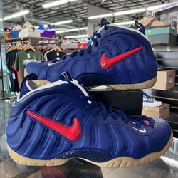 Nike Air Foamposite Pro Blue Void University Red