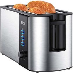 Brand New 💯Ikich 4 Slice Long Slot Stainless Steel Toaster   