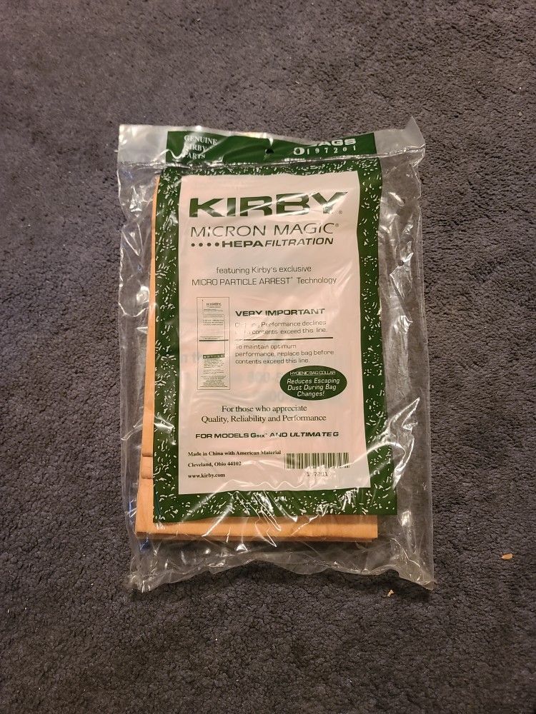 Genuine KIRBY 197201 Vacuum Bags, 3 Pack