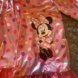 Minnie Mouse Girl Raincoat Size 7/8 