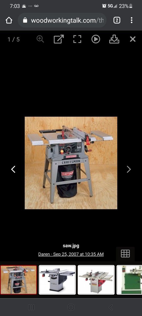 Craftsman Tablesaw