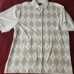 Callaway Mens Polo Shirt XL Beige