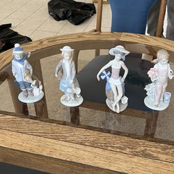 Rare, Beautiful Lladro 1983 Seasons Figurines (Discontinued Series) with Original Boxes (includes All 4)