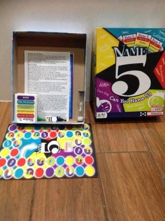 Name Five Board Game