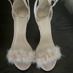Light Pink Suede Heels 
