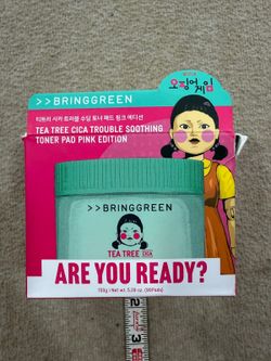 Bringgreen Tea Tree Cica Toner Pads Pink Edition 90 Pads 5.29 oz Korean Skincare