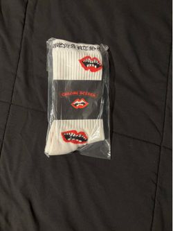 White chrome socks