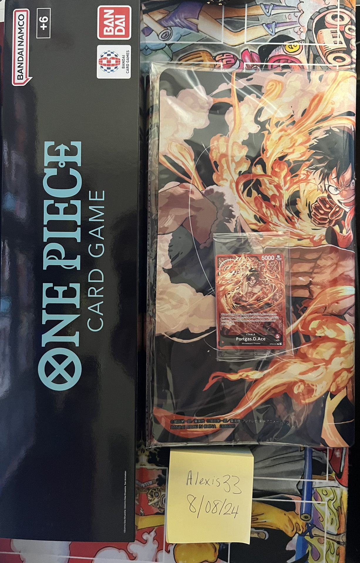 One Piece Premium Bandai Playmats Ace Three Brothers Japanese Anniversary