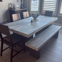 Dining Table with Chairs and bench. SAVE 2K Off New