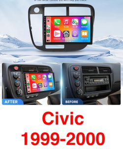 Wireless apple car play 9” for Civic 1999&2000 ,bluetooth,FM,GPS,WIFI🔥$116🔥only