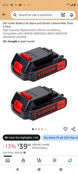 Vanon 20V Batteries