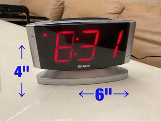 Sharp digital LED alarm clock  -  $10