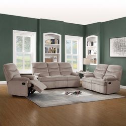 3pcs Recliner Sofa,Loveseat,chair set(manuel)