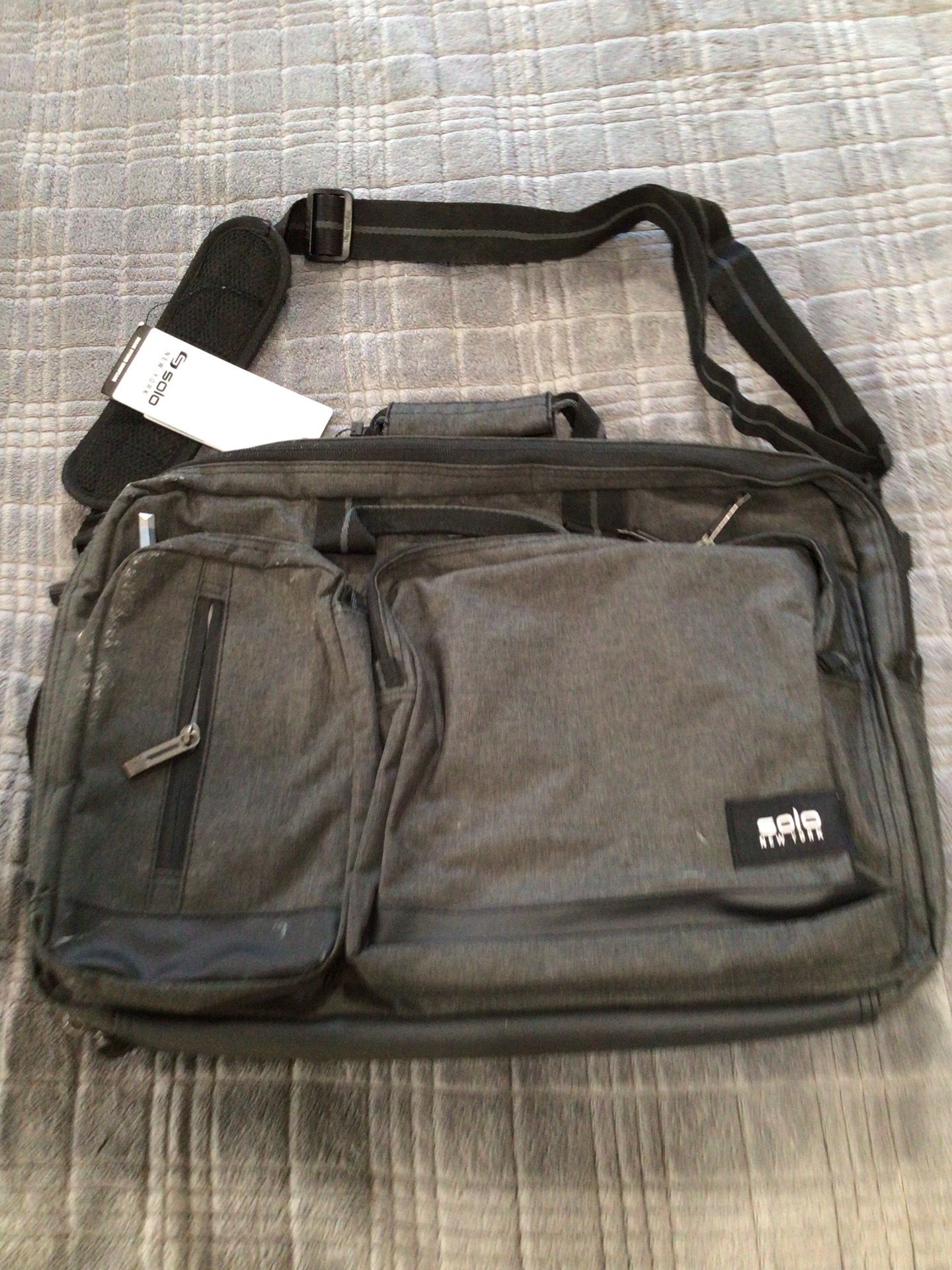 Solo New York Hybrid briefcase case grey