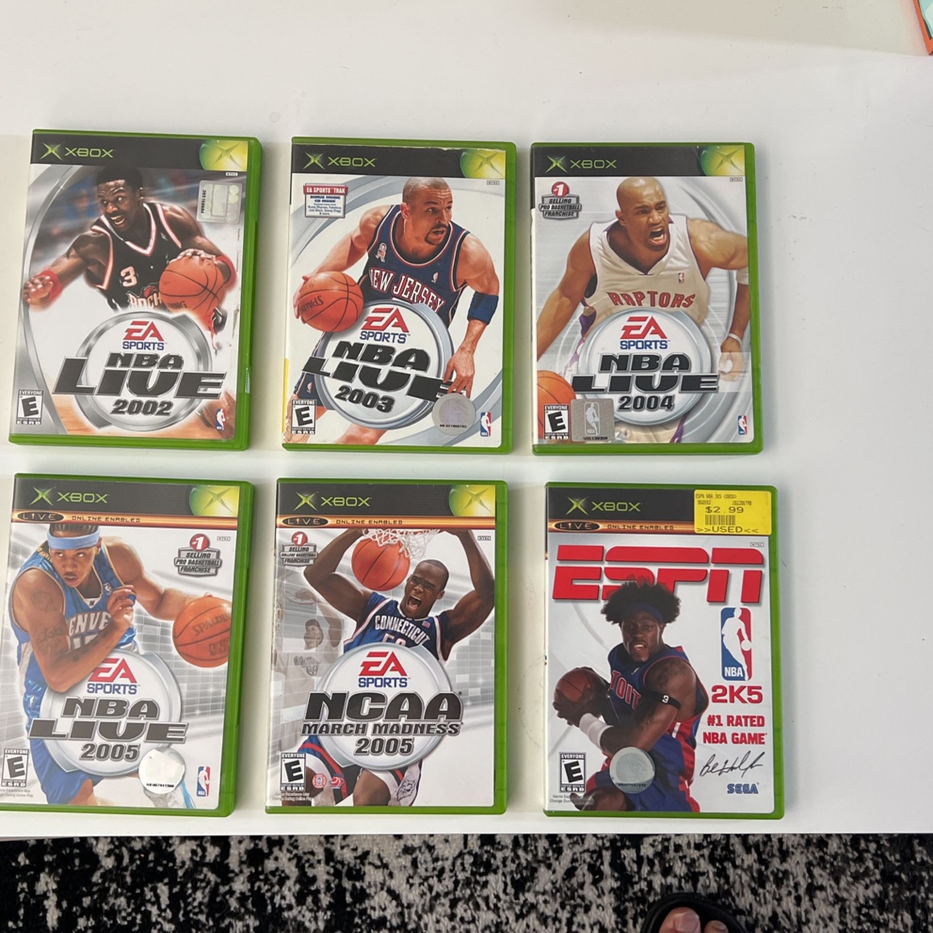 Original Xbox Games - Basketball NBA LIVE 02/03/04/05 ESPN 2k5 -40$