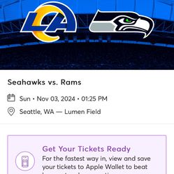 Seahawks vs Rams Nov 3