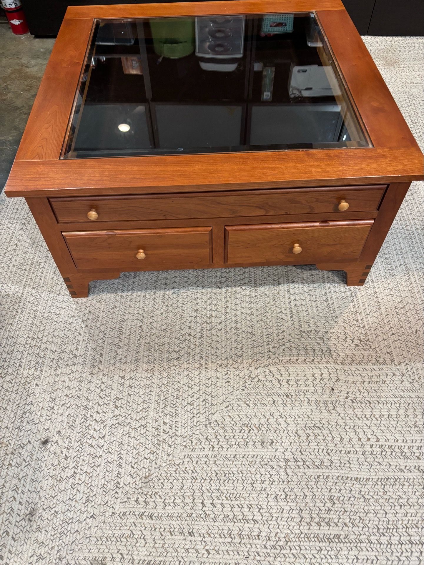 Glass Top Square Coffee Table $100 or best offer