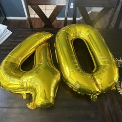 40th Gold And Black Birthday Decorations 