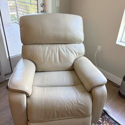 Cream leather chair