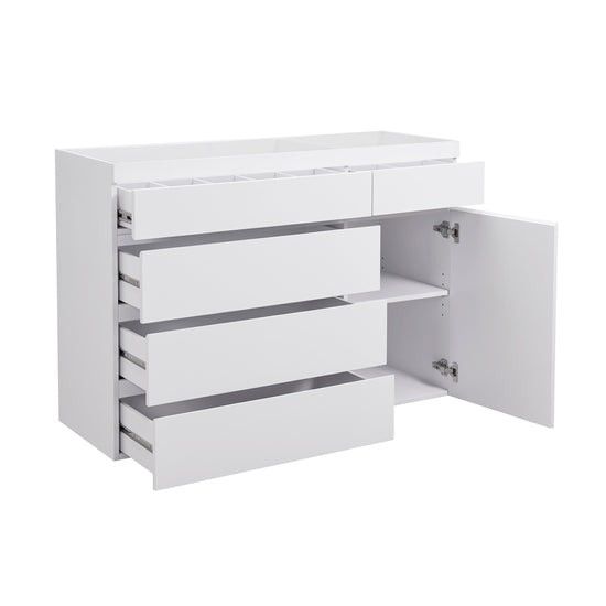 SlayStation Credenza Vanity Display Chest with Drawers and Glass Top