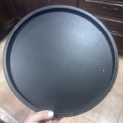 Black Tray 14.5 Inches Round