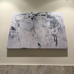 Great Big Canvas 38x30 Abstract Neutral Wall Art Grey & Black Modern Decor