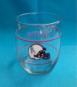 Vintage Houston Oilers Whiskey Glass