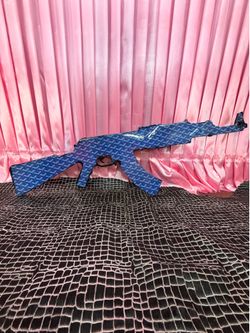 Goyard-Inspired Rifle Wall Art