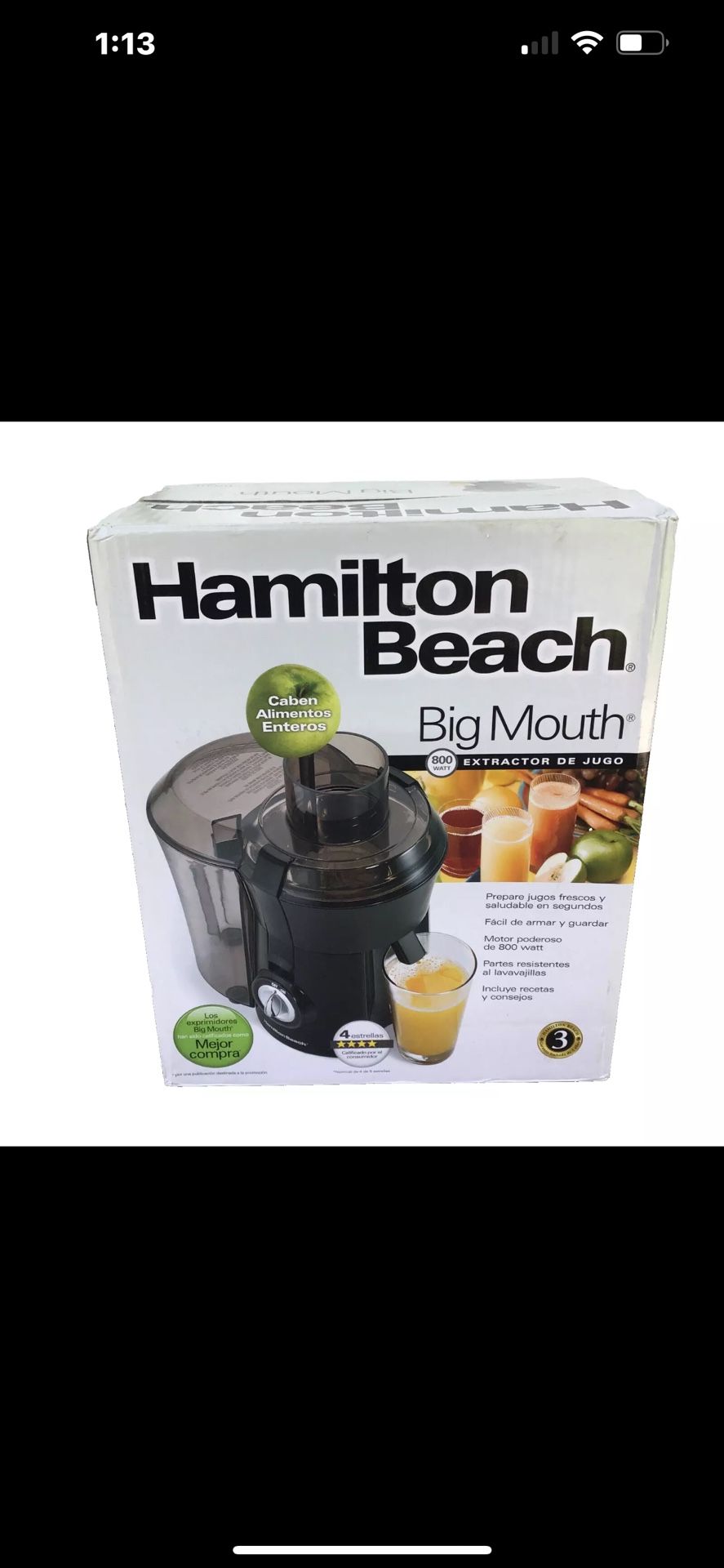 Big mouth juice or 500 W motor