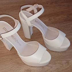 Stuart Weitzman Women's Leather Platform Sandals 