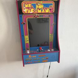 On Wall Ms. Pac-Man Arcade Game