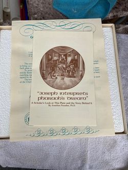 Joseph interprets pharaoh’s dream collector plate by Yiannis Koutsis