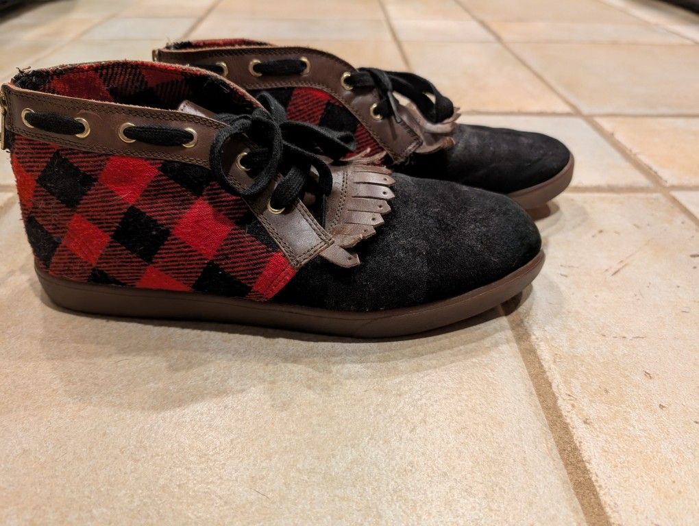 RARE LIMITED EDITION Ibn Jasper x Diamond Supply Co. 2013 Men’s Shoes Sneakers Chukka Boots Leather Buffalo Plaid Size 9