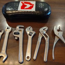 Six Piece Miniature Wrench And Pliers Tool Set