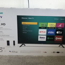 43 Inch Hisense Roku TV UNOPENED