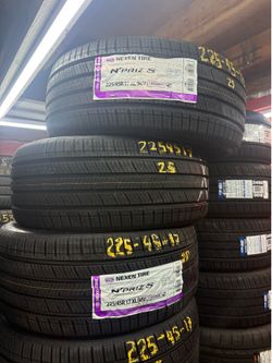 17” tires nexen new 225/45/17 with free installation $110 each