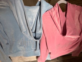 Juicy Couture Velour Hoodies – Blue & Pink