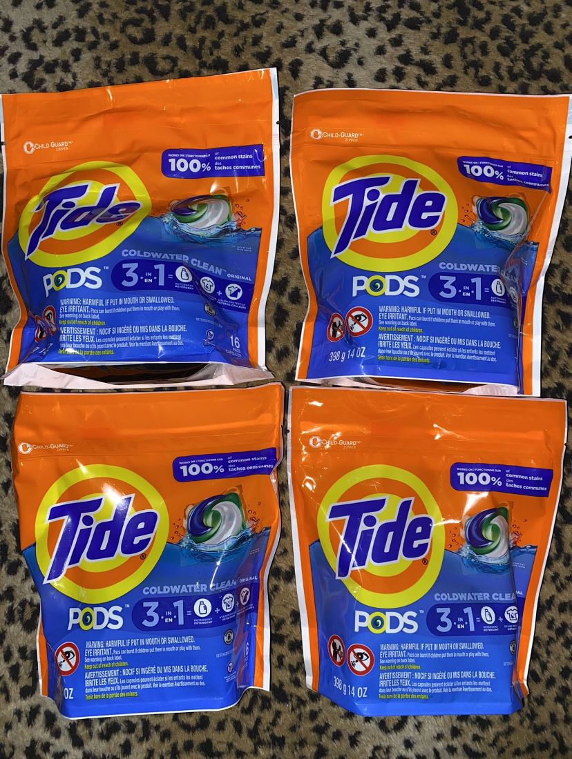 4🔥bags Of 16 Tide Pods All 4 Bags For $20 Firm On Price 