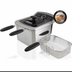 Free Stainless Steel Deep Fryer with 3 Baskets