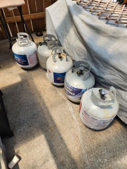 Empty propane tank