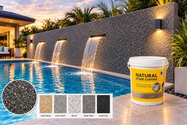 Natural stone coating, pre-mixed & ready to apply