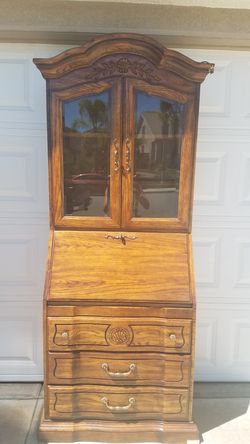 Lighted secretary desk