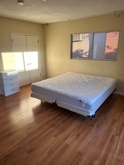 King Size bed frame and mattress
