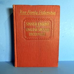 Vintage 1947 New Handy Spanish-English And  English-Spanish Dictionary – McKay – Red Hardcover