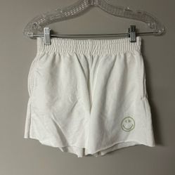 H&amp;M White SMILEY Sweat Shorts
