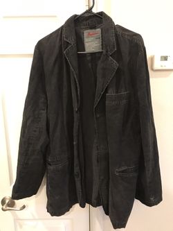 Machine corduroy jacket damaged men large black