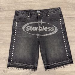 Hombre Jeans Shorts Brillo 