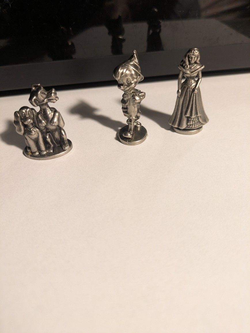 Lot Of 3 DISNEY MONOPOLY Game Pieces